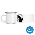 Кружка металлическая белая (круговая запечатка)