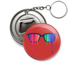 Брелок-открывашка 50 мм Хипстер: очки