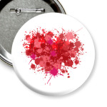 Сердце из брызг краски