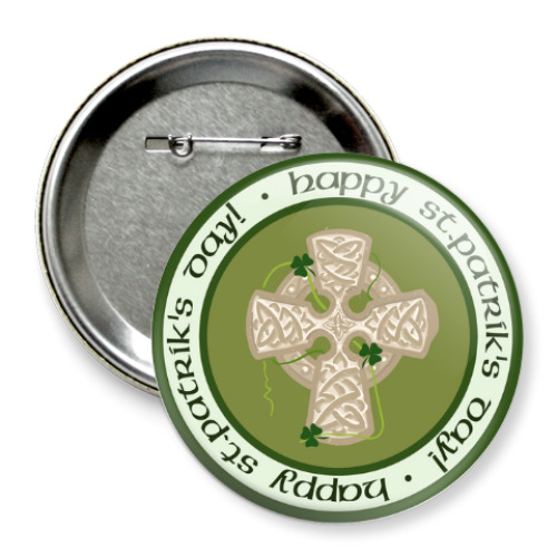 Значок 75мм с принтом Кельтский крест