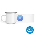 Кружка металлическая белая (круговая запечатка)