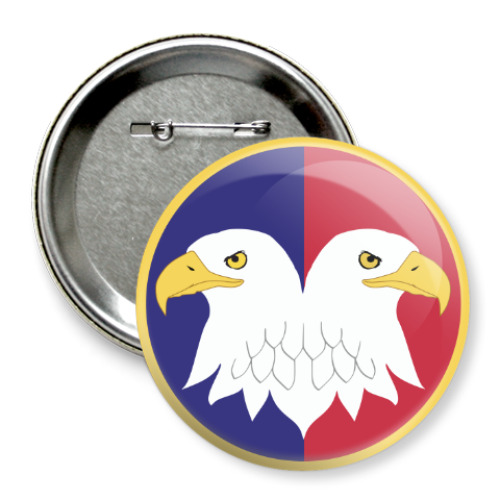 Значок 75мм с принтом америка