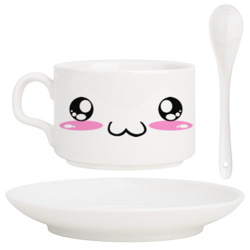 Кофейный набор с принтом Kawaii