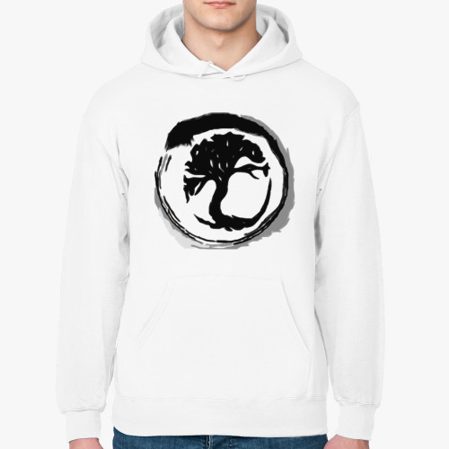 Толстовка худи с принтом Дерево дзен