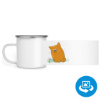 Кружка металлическая белая (круговая запечатка)