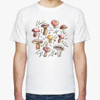 Принт с лесными грибами