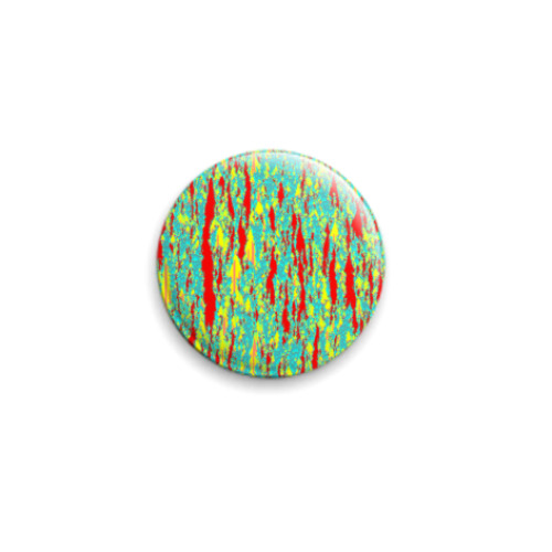 Значок 25мм с принтом Фрактальные кристаллы