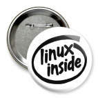 Значок 75 мм Linux inside