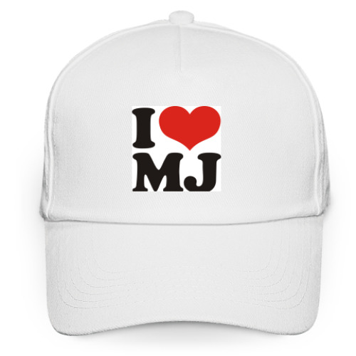 Кепка бейсболка с принтом I Love MJ