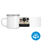 Кружка металлическая белая (круговая запечатка)