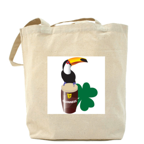 Сумка шоппер с принтом Тукан