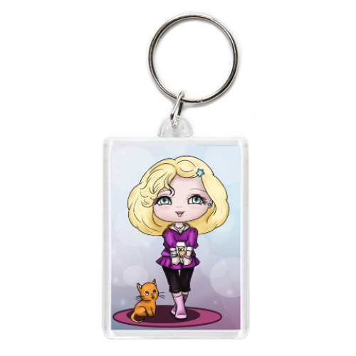 Брелок с принтом Любительница кошек