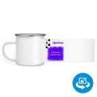 Кружка металлическая белая (круговая запечатка)