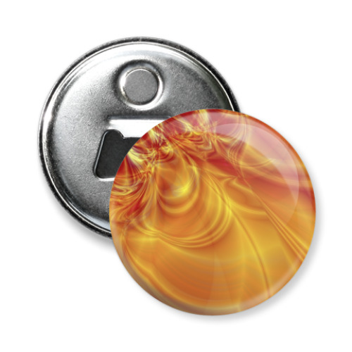 Магнит-открывашка с принтом Огонь