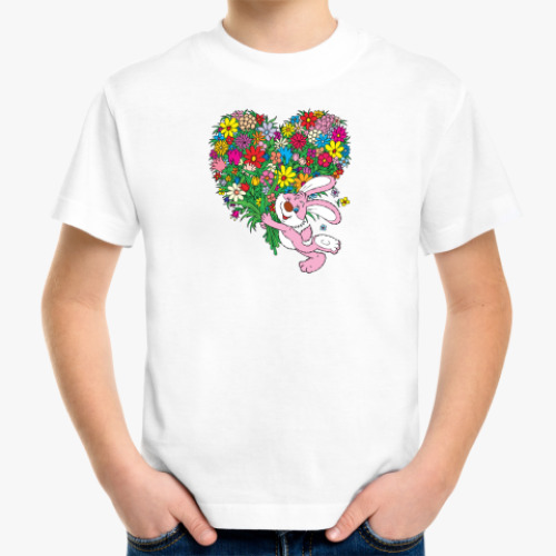 Детская футболка с принтом Зайка