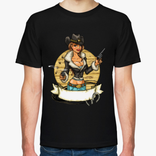 Футболка с принтом Ковбойка