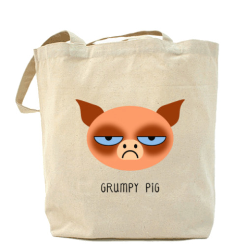 Сумка шоппер с принтом Grumpy Animals