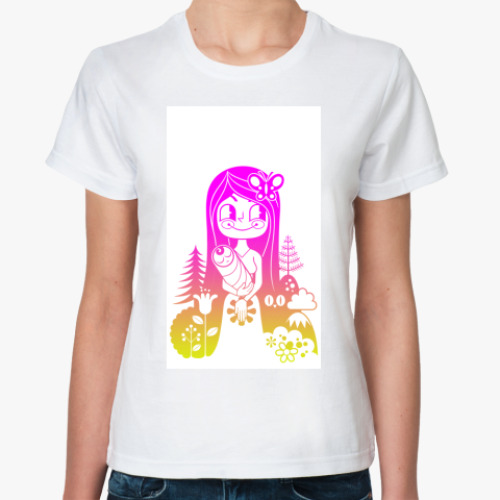 Классическая футболка с принтом mama