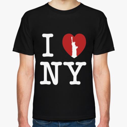 Футболка с принтом I love NY