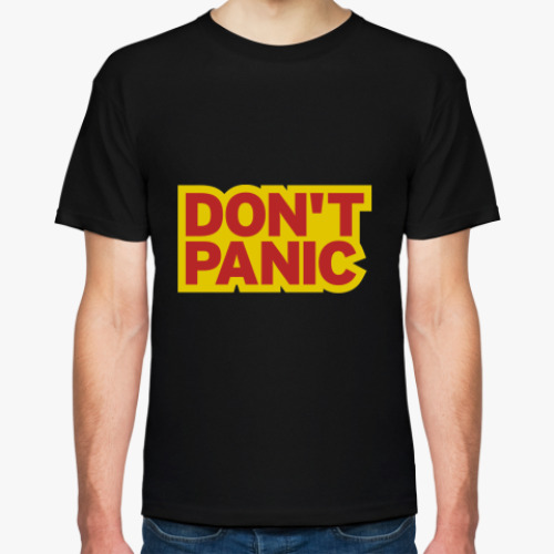 Футболка с принтом  'Don't panic'