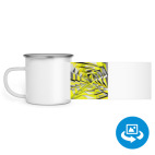 Кружка металлическая белая (круговая запечатка)