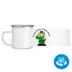 Кружка металлическая белая (круговая запечатка)