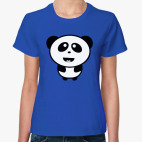 Классическая женская футболка Милая панда
