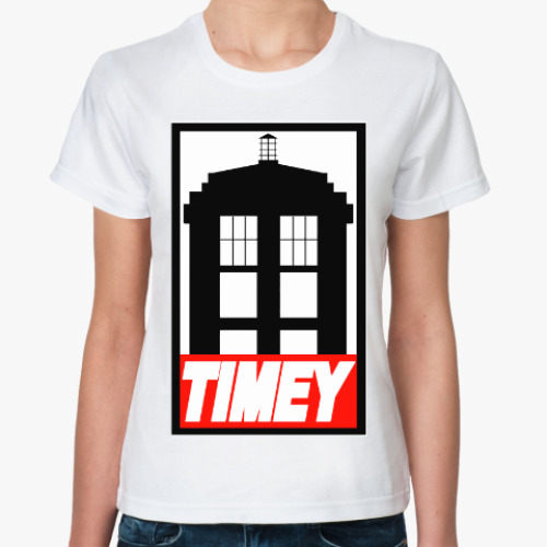 Классическая футболка с принтом Тардис