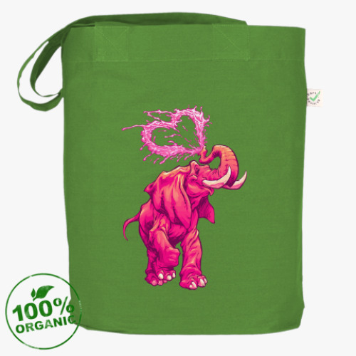 Сумка шоппер с принтом Счастливый слоник