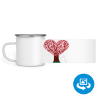 Кружка металлическая белая (круговая запечатка)