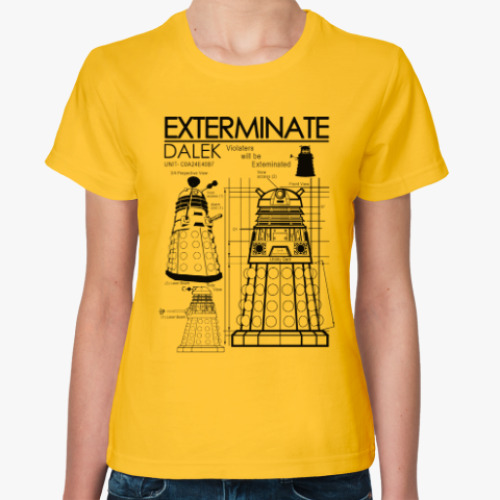 Женская футболка с принтом Dalek plan