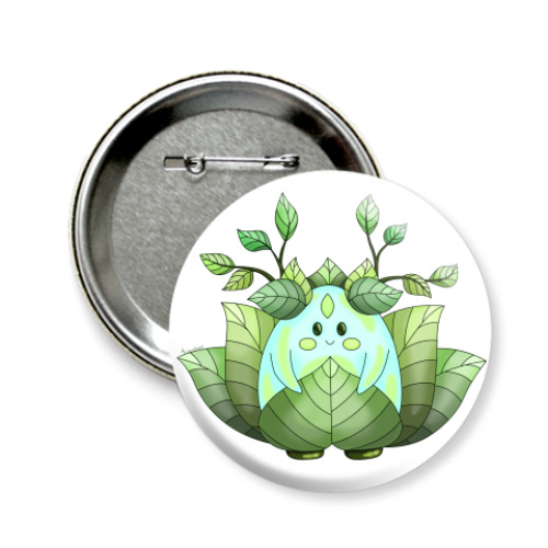 Значок 58мм с принтом Милый лесной дух