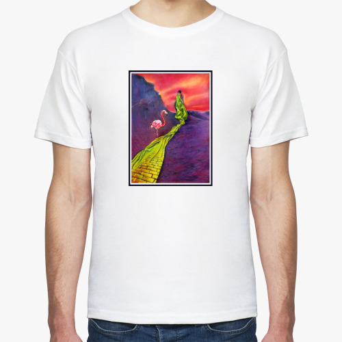 Футболка с принтом Фламинго