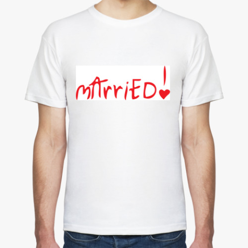 Футболка с принтом Just Married