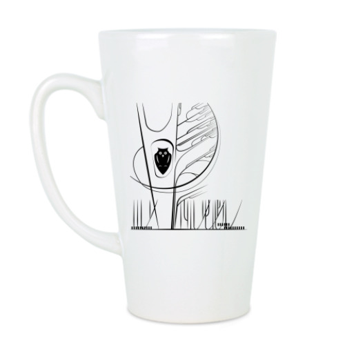 Чашка Латте с принтом BubbleForest / Сова