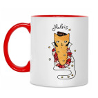 Двухцветная кружка Melvis из серии 'Music cats'