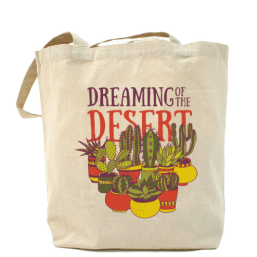 Сумка шоппер с принтом Dreaming of the desert