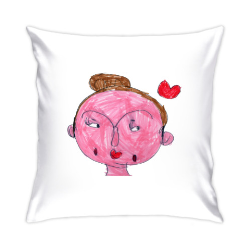 Подушка с принтом kisses