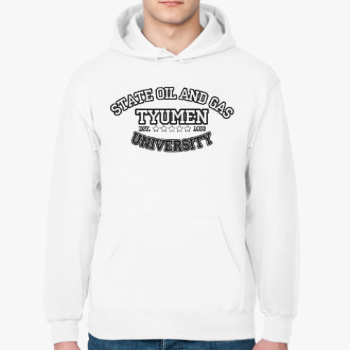 Толстовка худи с принтом ТюмГНГУ - Тюменский Гос. Нефтегазовый Университет