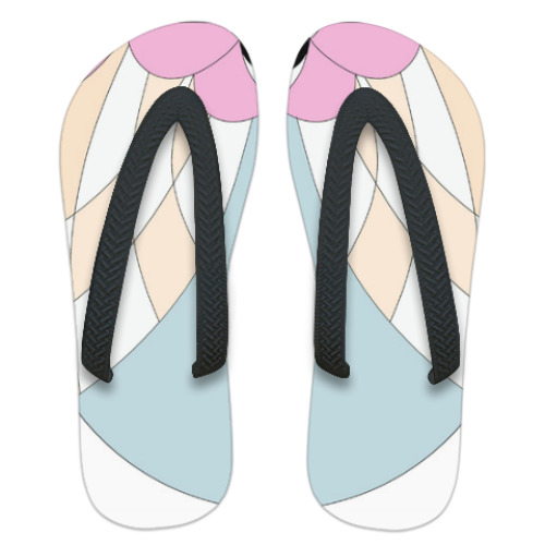 Шлепанцы (сланцы) с принтом шустрые рыбки