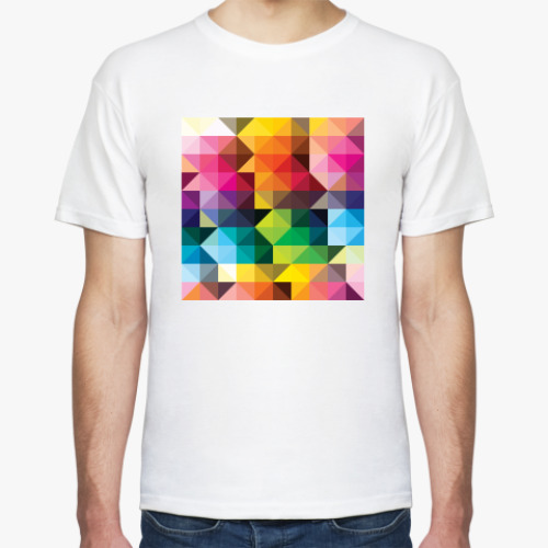 Футболка с принтом Треугольники
