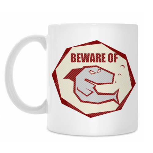 Кружка с принтом beware of