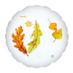 Подушка "круг", 35x35 см Листва на снегу