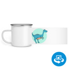 Кружка металлическая белая (круговая запечатка)