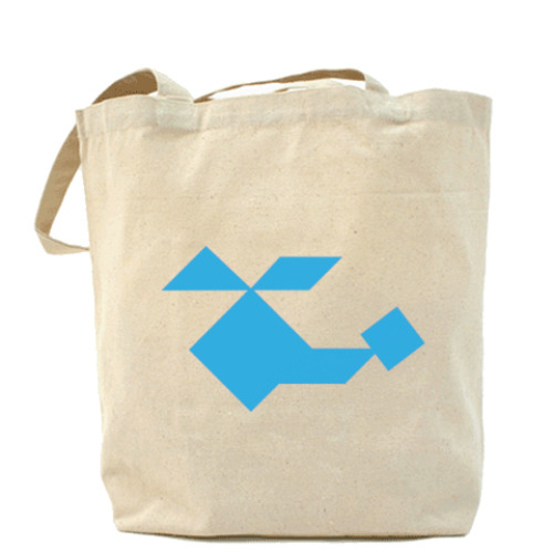 Сумка шоппер с принтом Вертолёт танграм