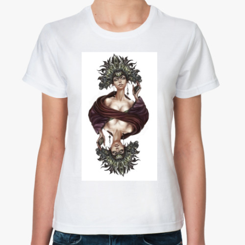 Классическая футболка с принтом королева