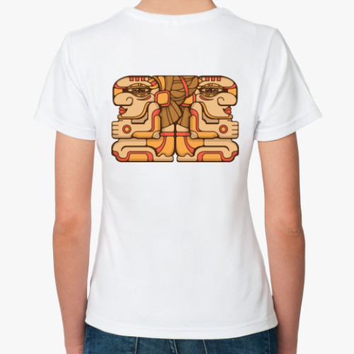 Классическая футболка с принтом Индеец