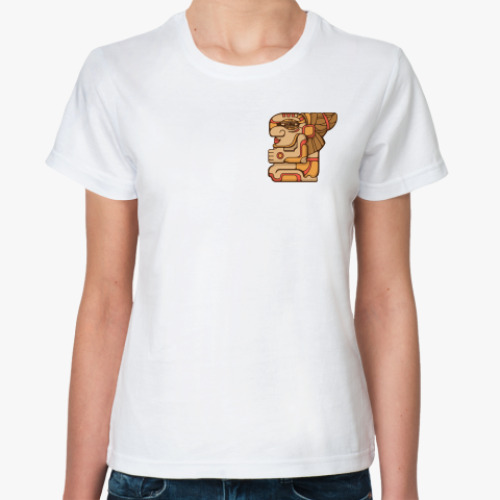 Классическая футболка с принтом Индеец