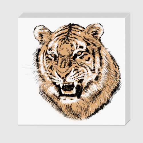 Холст с принтом Тигр