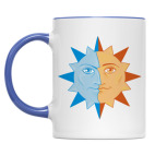 Двухцветная кружка Солнце и Месяц